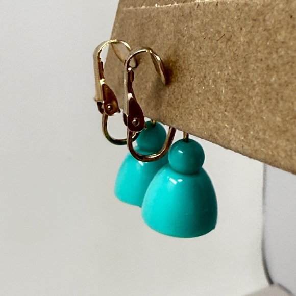 Vintage Lot of‎ Geometric Earrings Clip-On Screw Back Retro Green - Picture 3 of 9